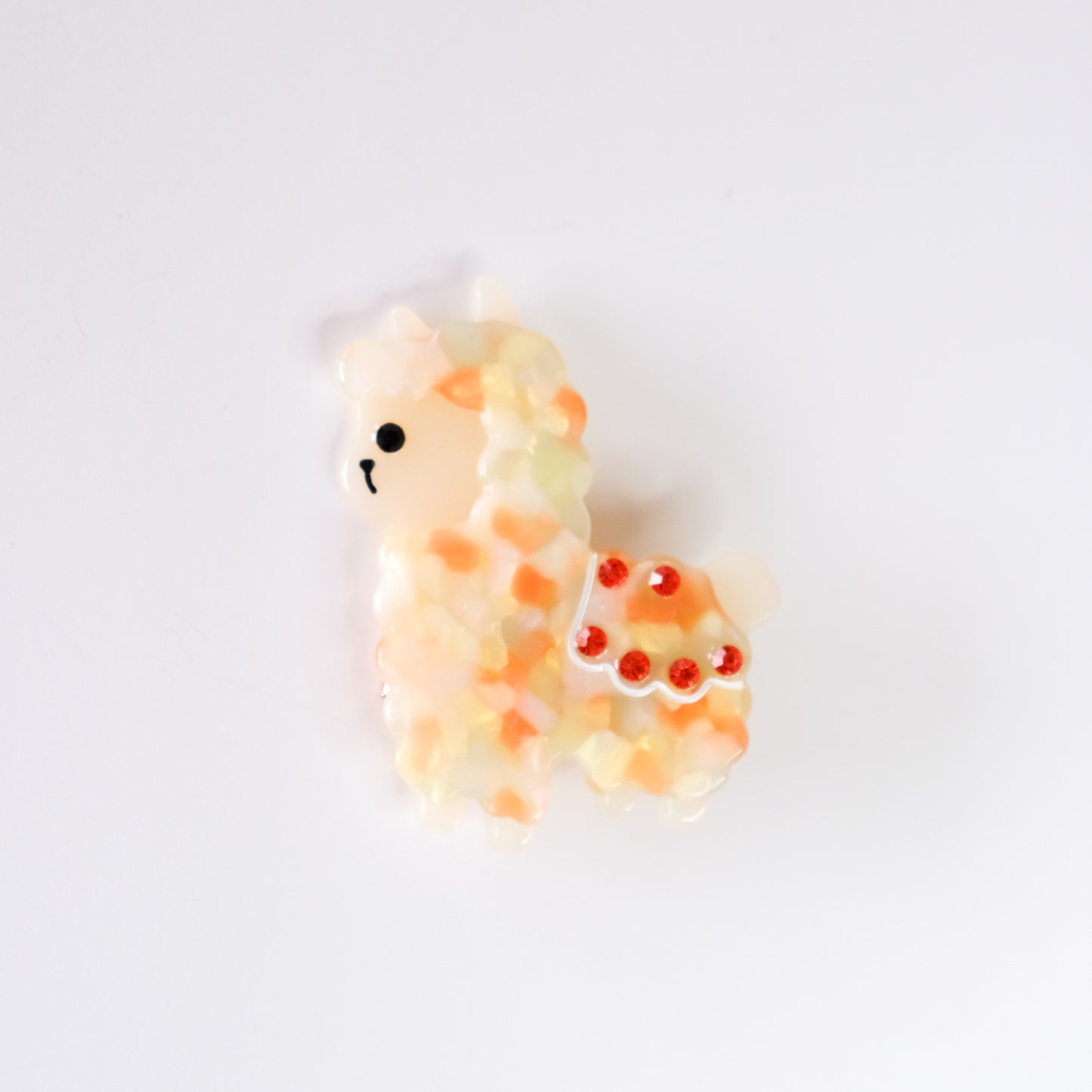 Orange Llama Hair Clip
