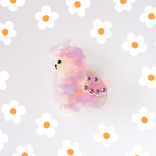 Lilac Llama Hair Clip