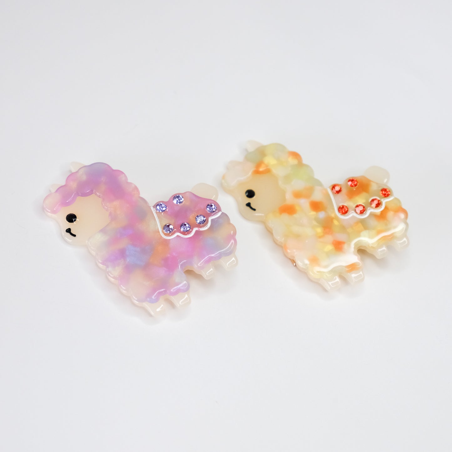 Orange Llama Hair Clip