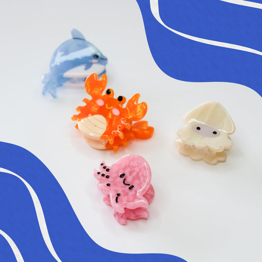 Mini Sea Creatures Hair Claw Clip