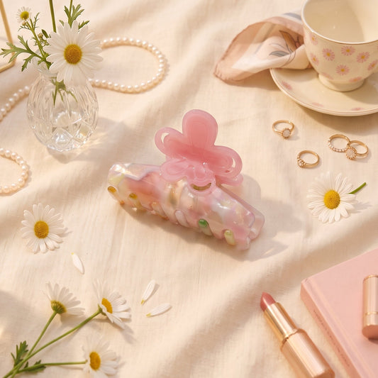Pink Blossom Hair Claw
