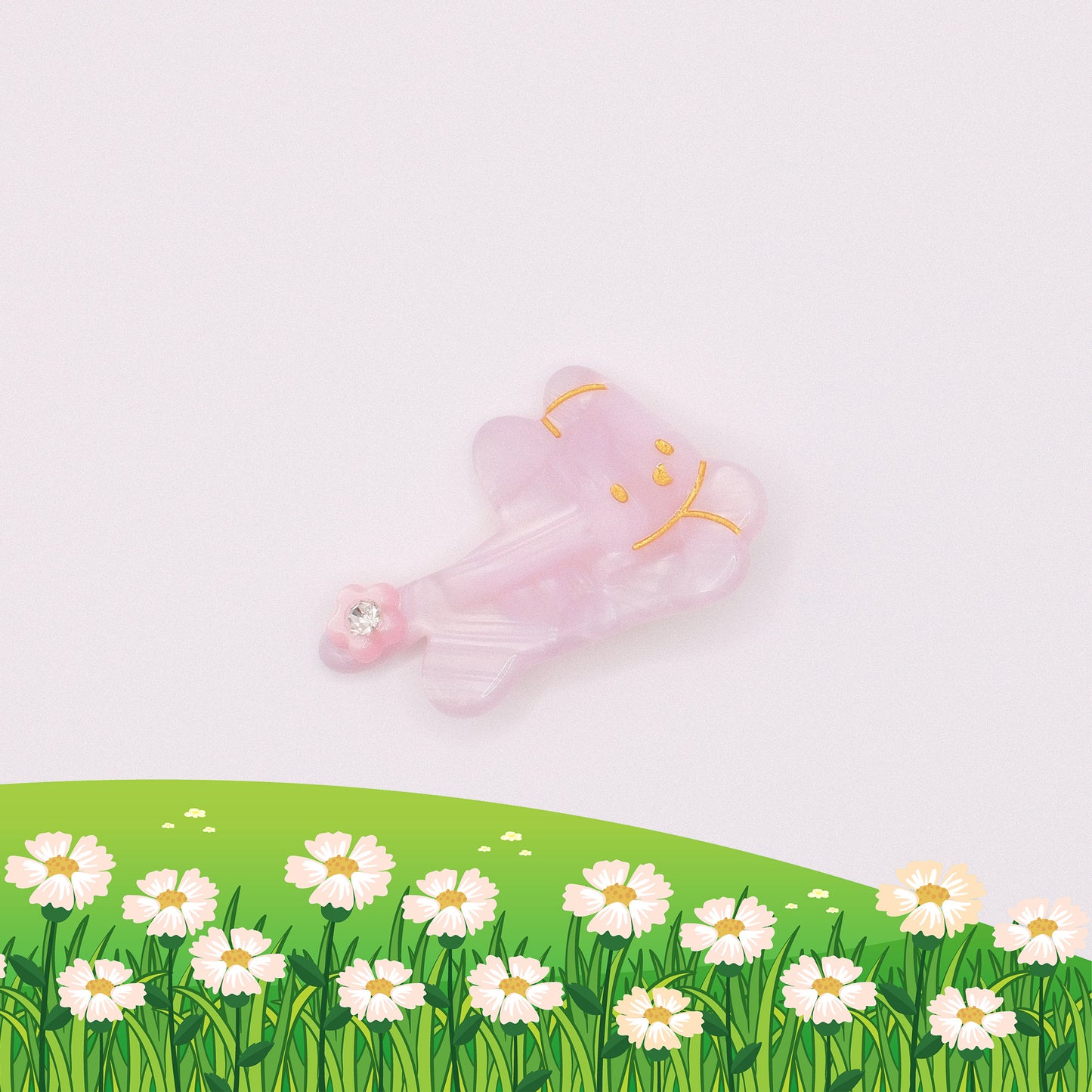 Lilac Rabbit Hair Clip