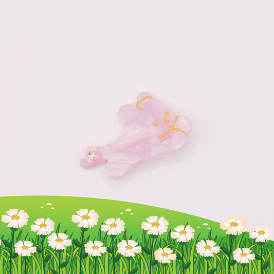Lilac Rabbit Hair Clip