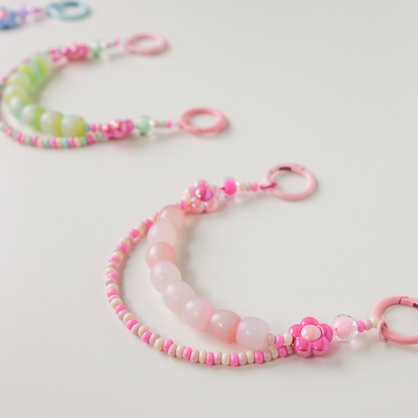 Pink Blossom Duo Beaded Chain