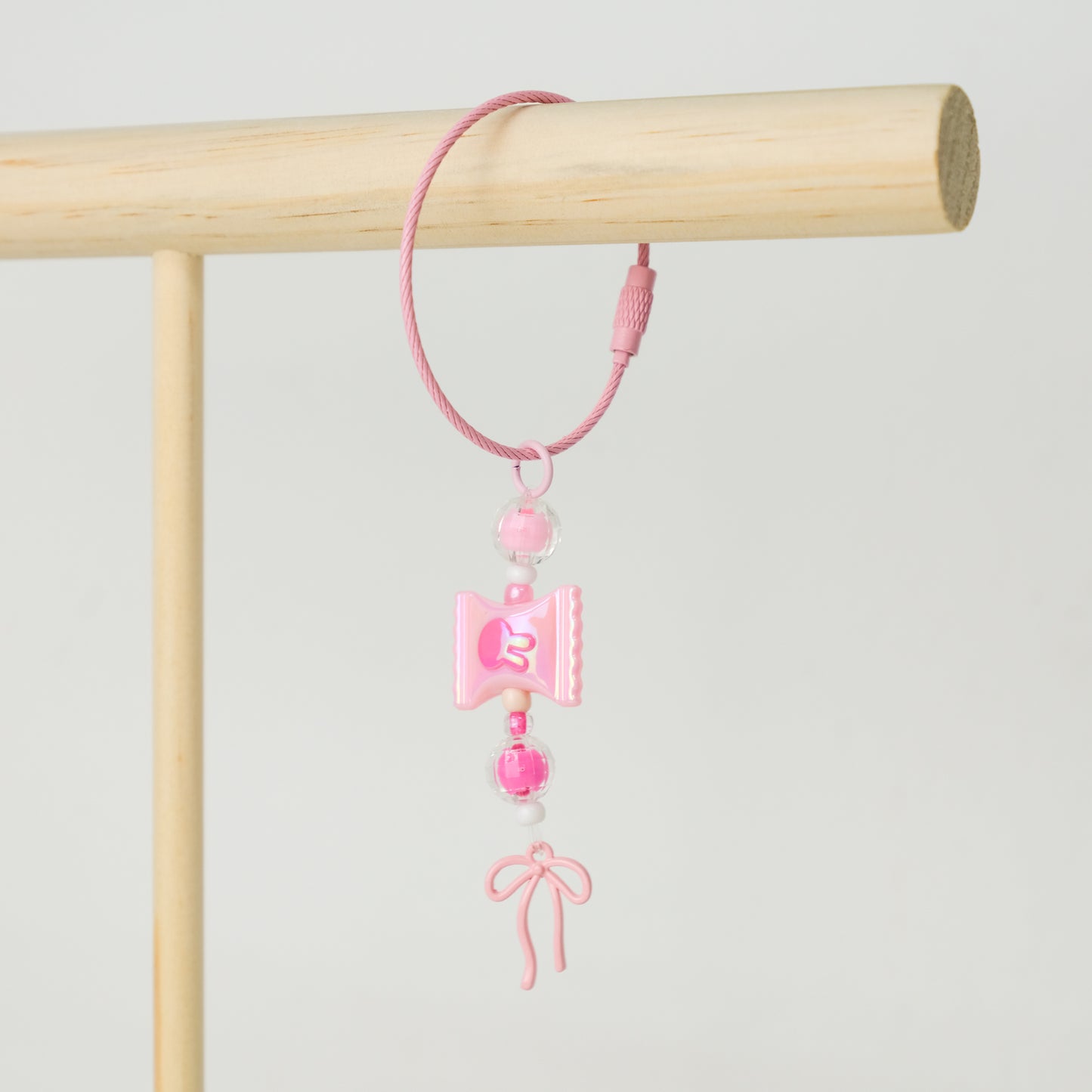 Pink Sweet Beaded Charm 🍬🎀