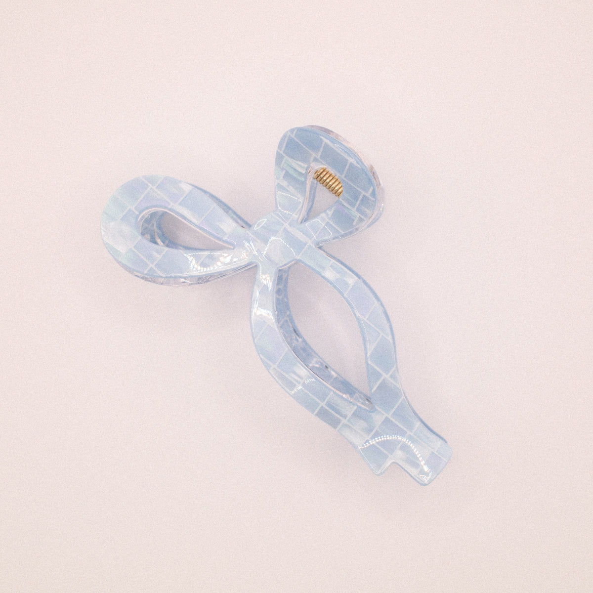 Checked Ribbon Hair Claw