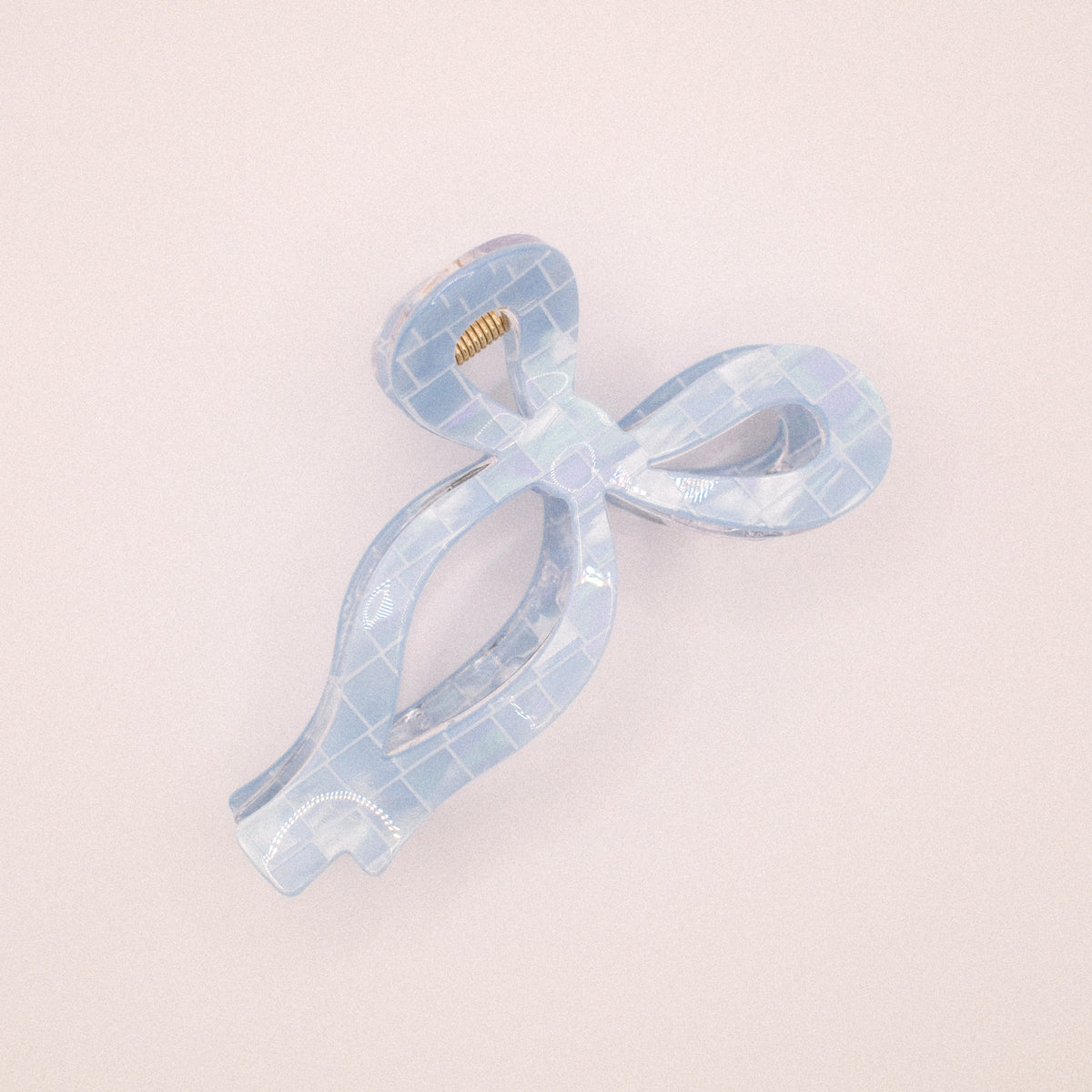Checked Ribbon Hair Claw