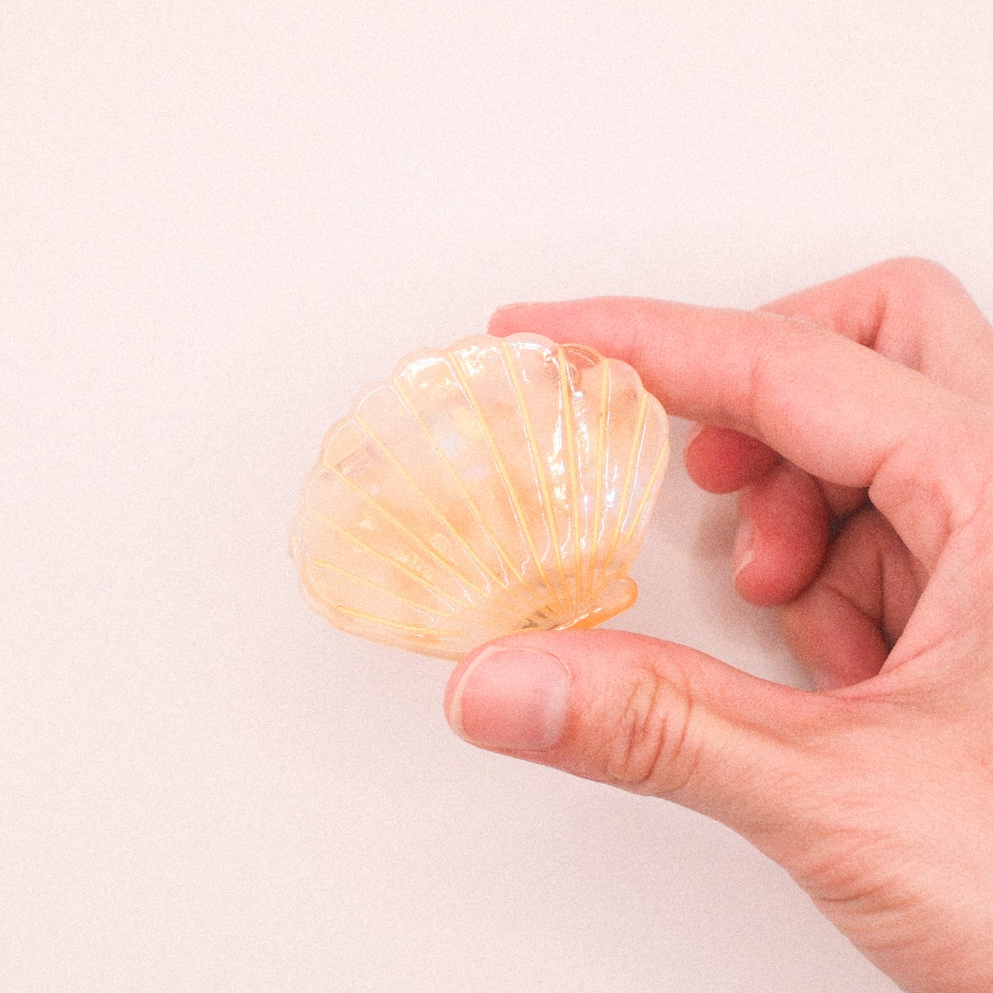 Peach Seashell Hair Claw