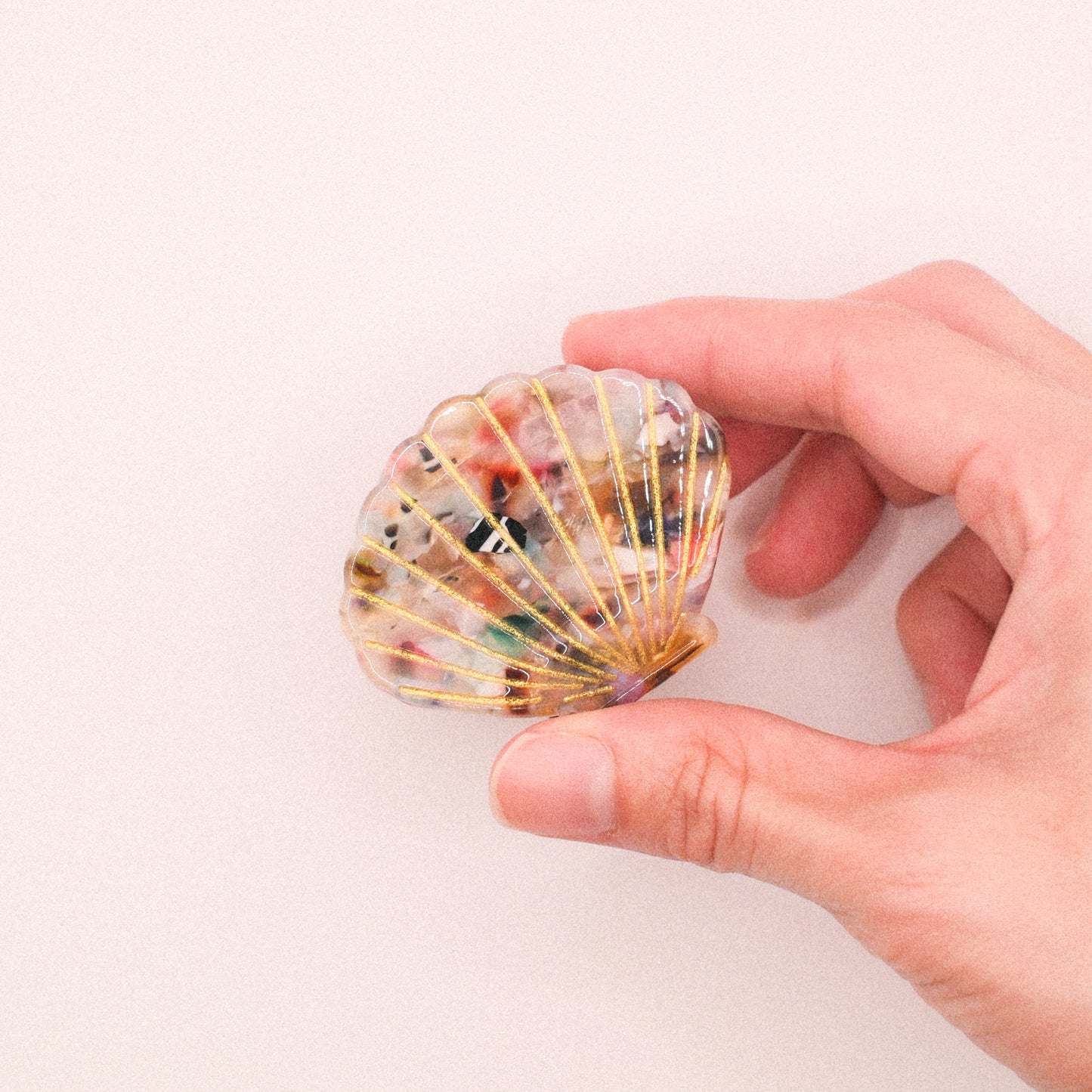 Iridescent Seashell Hair Claw