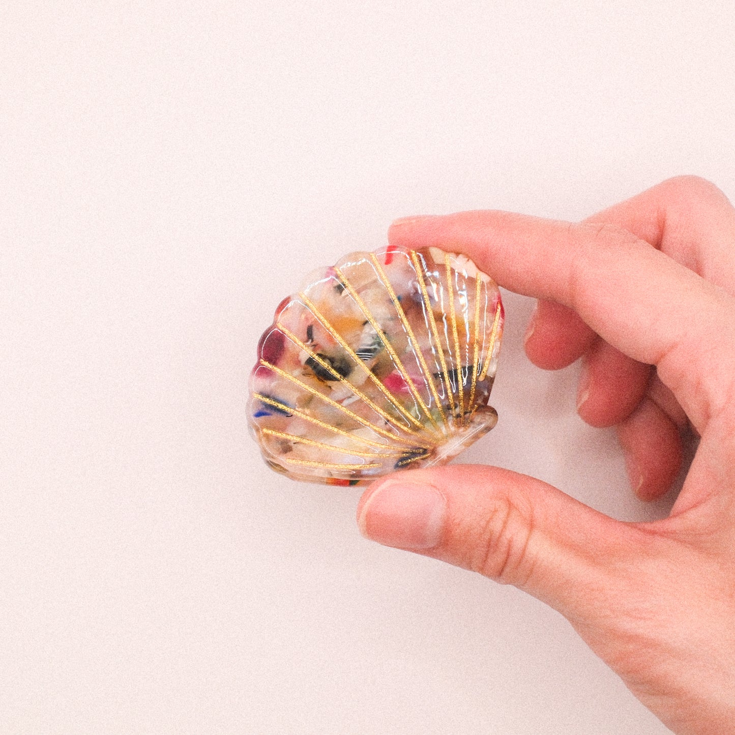 Iridescent Seashell Hair Claw
