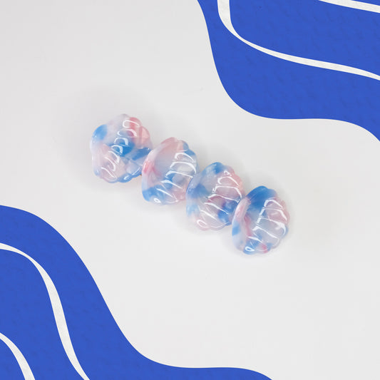 Seashell Hair Clip Candy Swirl