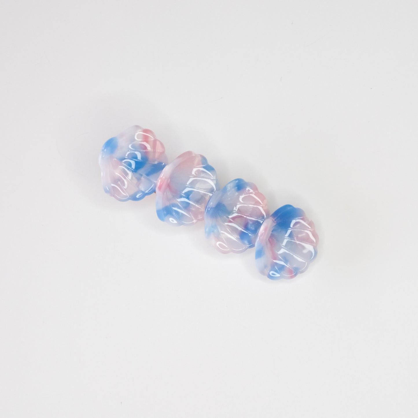 Seashell Hair Clip Candy Swirl