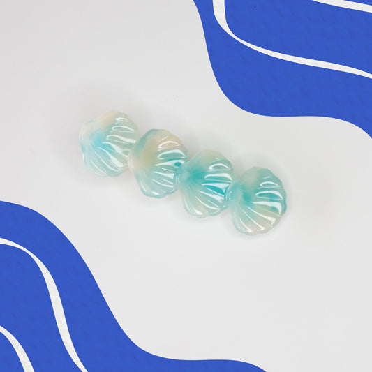 Seashell Hair Clip Forest Swirl