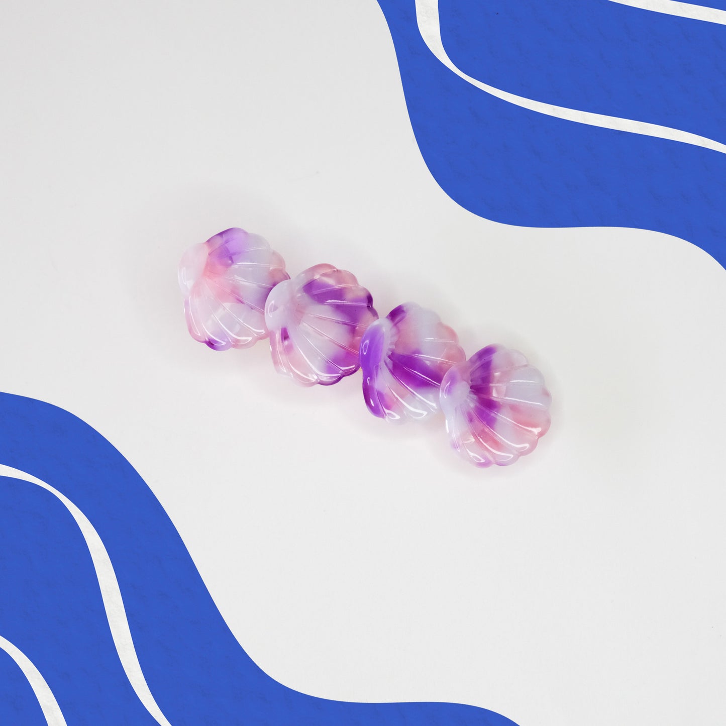 Seashell Hair Clip Lilac Swirl
