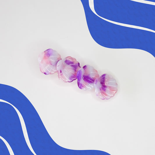 Seashell Hair Clip Lilac Swirl