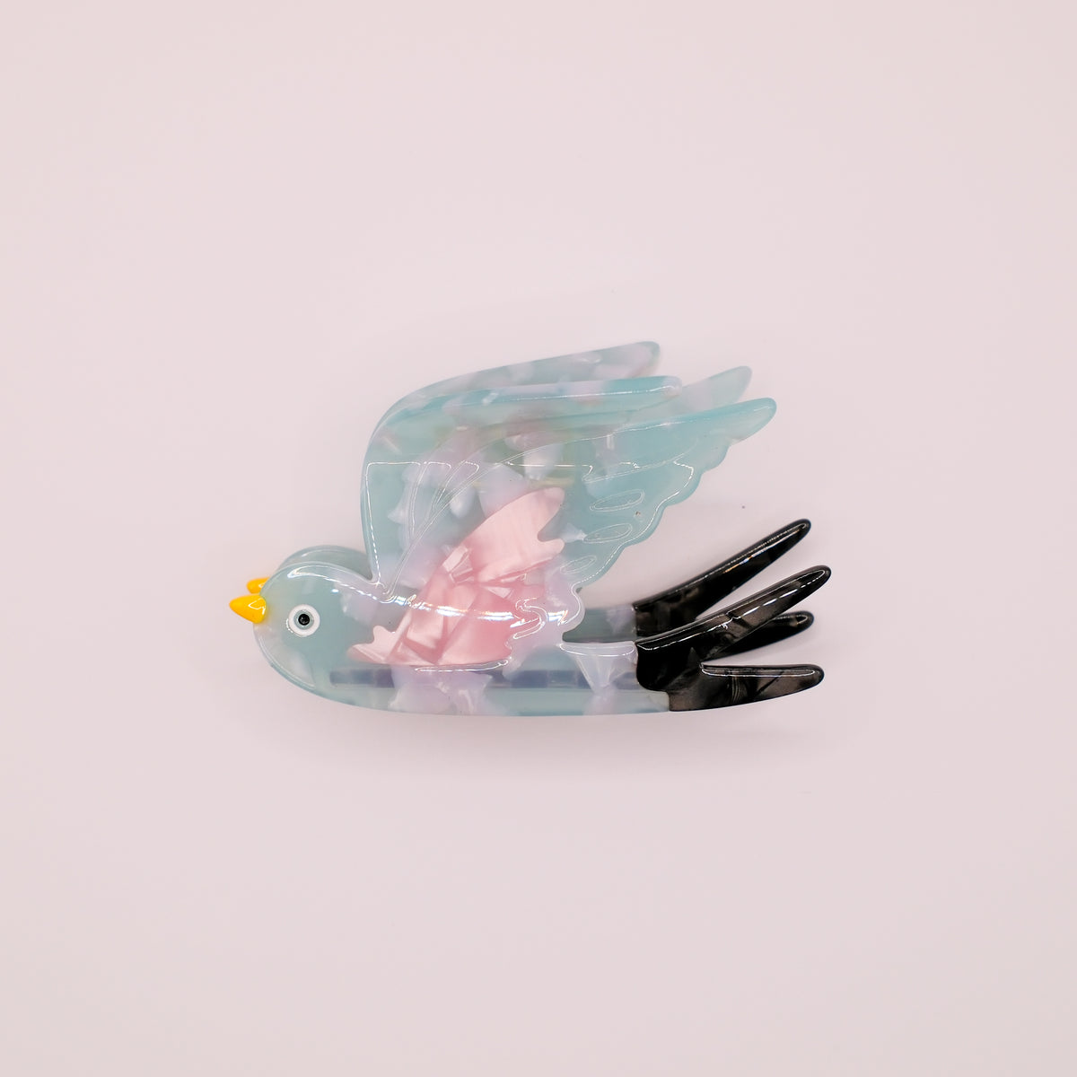Sky Blue Bird Hair Claw