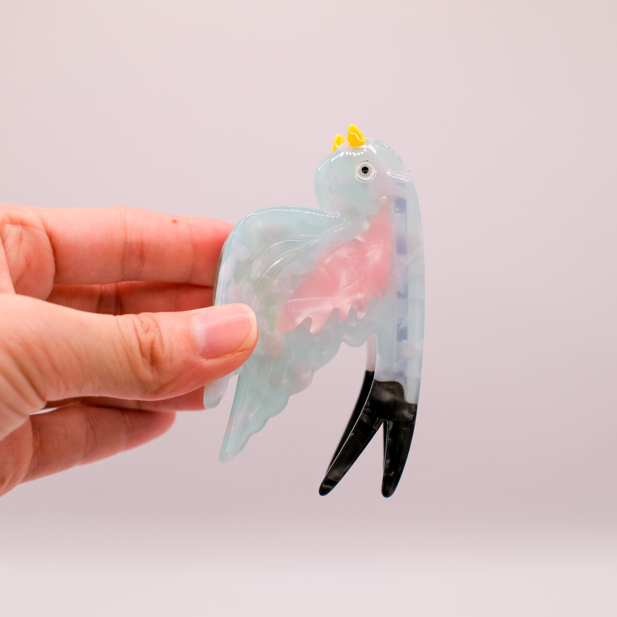 Sky Blue Bird Hair Claw