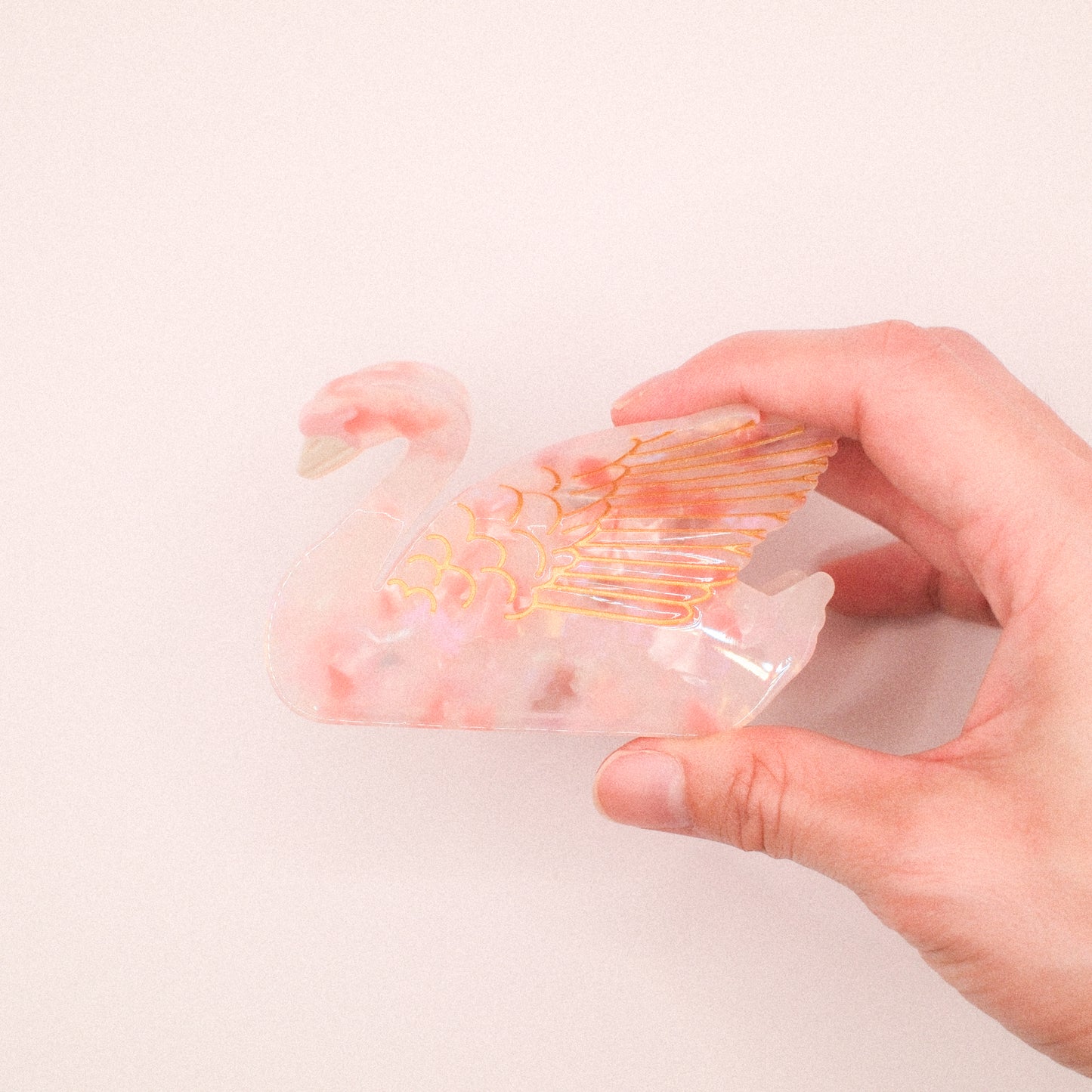 Blush Swan Hair Claw