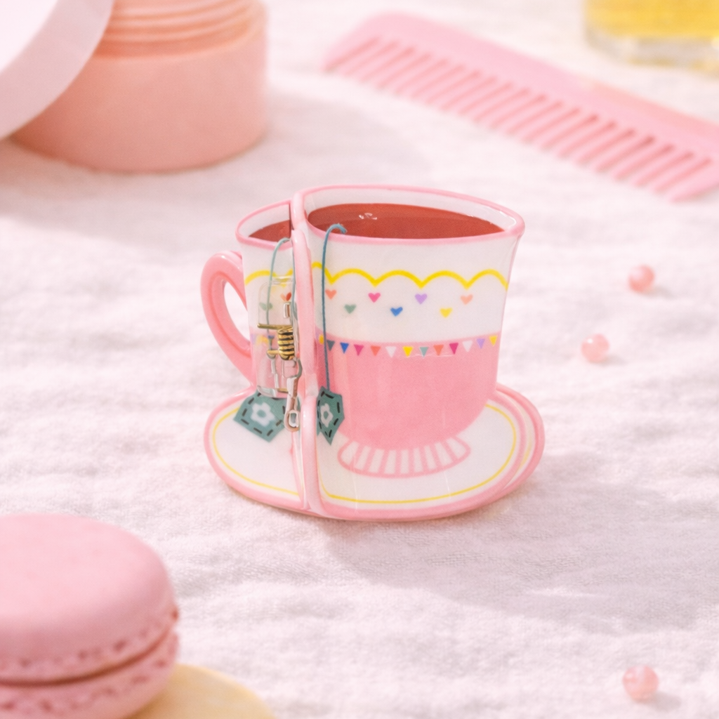 Pink Tea Time Hair Claw