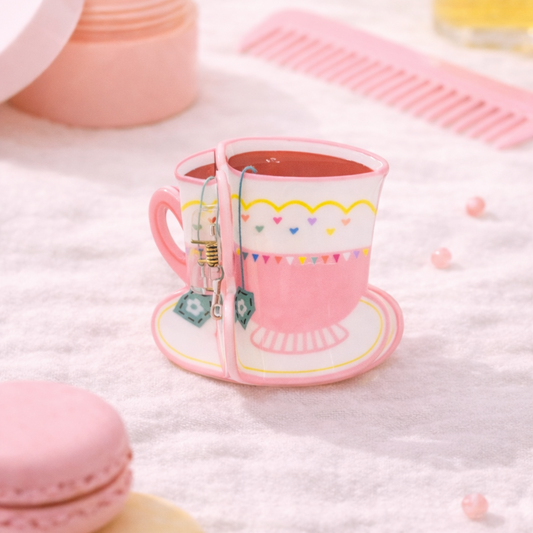 Pink Tea Time Hair Claw