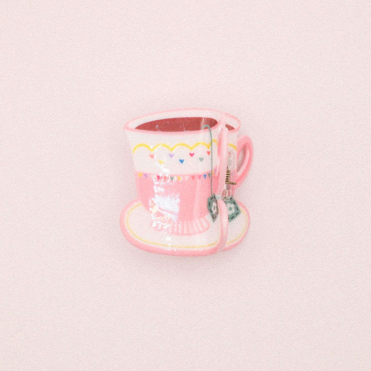 Pink Tea Time Hair Claw