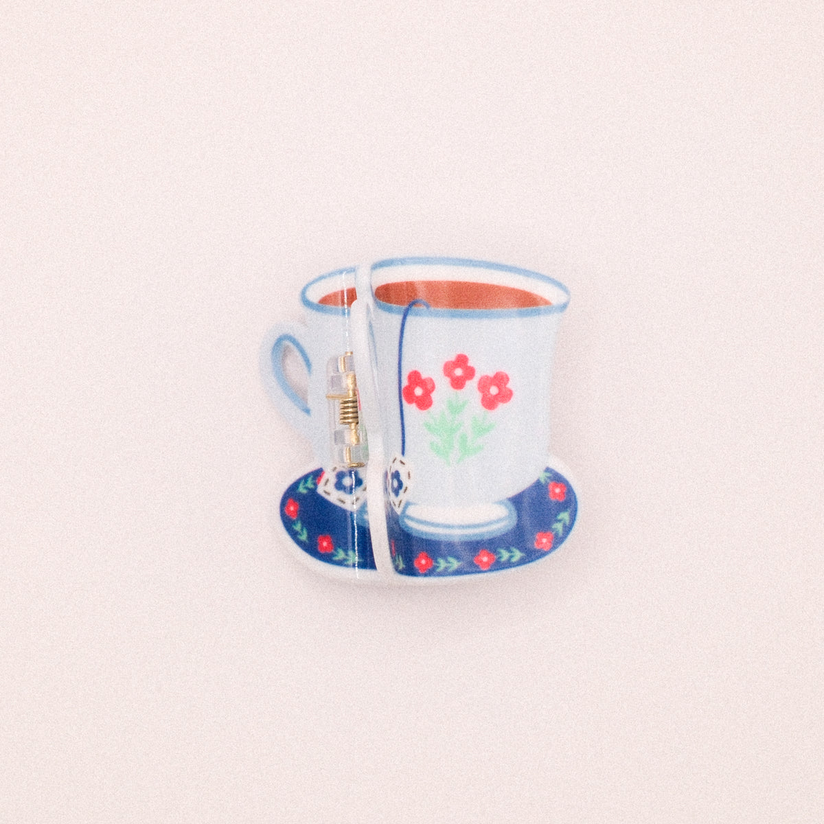 Red Flower Tea Hair Claw