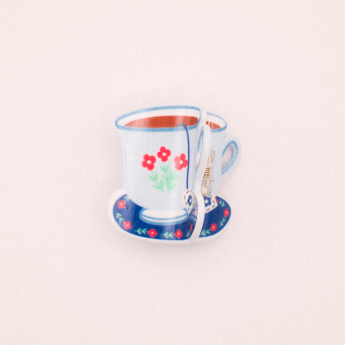 Red Flower Tea Hair Claw