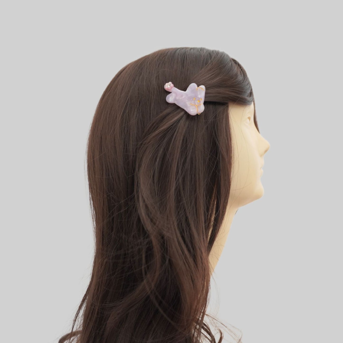 Lilac Rabbit Hair Clip