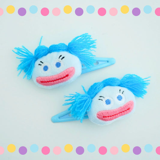 Blue Pigtail Hair Clip [Set of 2]