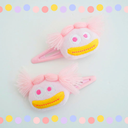 Pink Pigtail Hair Clip [Set of 2]