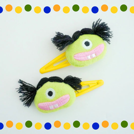 Green Pigtail Hair Clip [Set of 2]