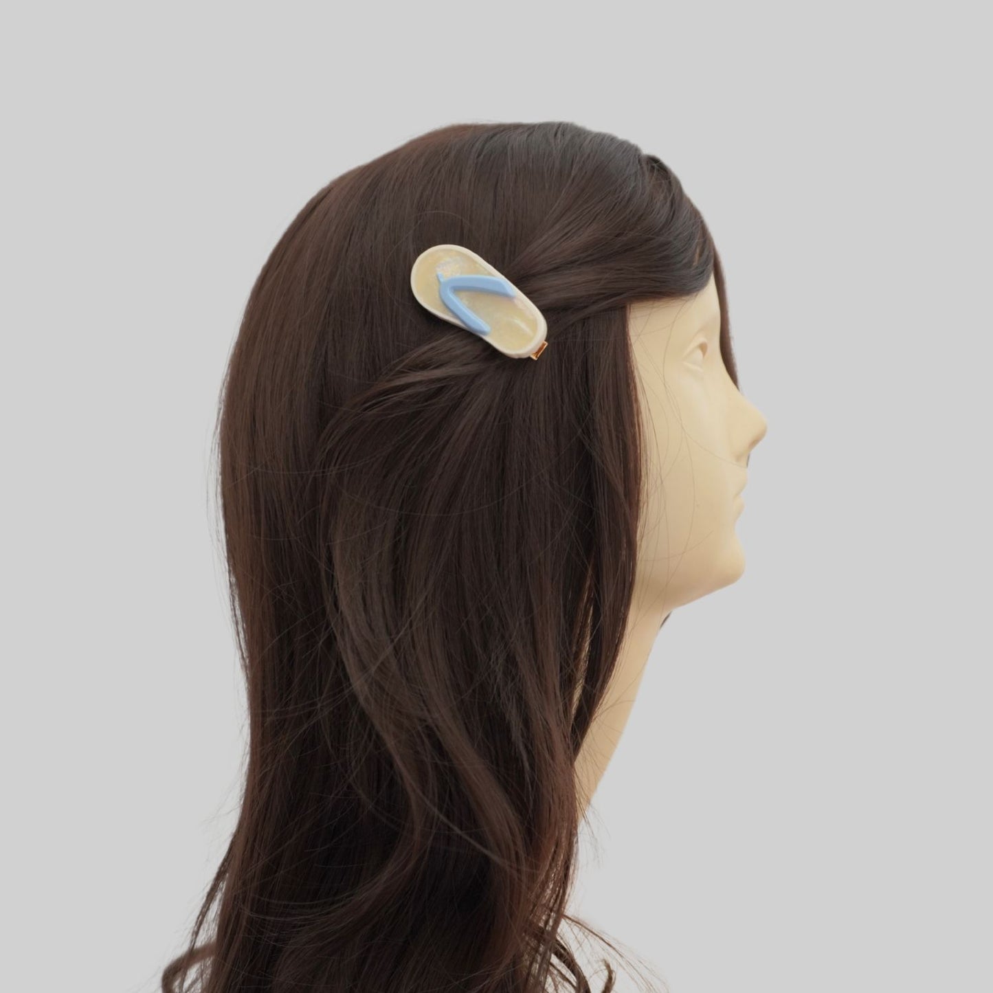 White Flip Flop Hair Clip