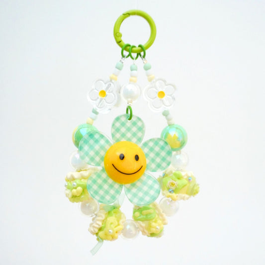 Green Cutie Checkerbloom Beaded Charm
