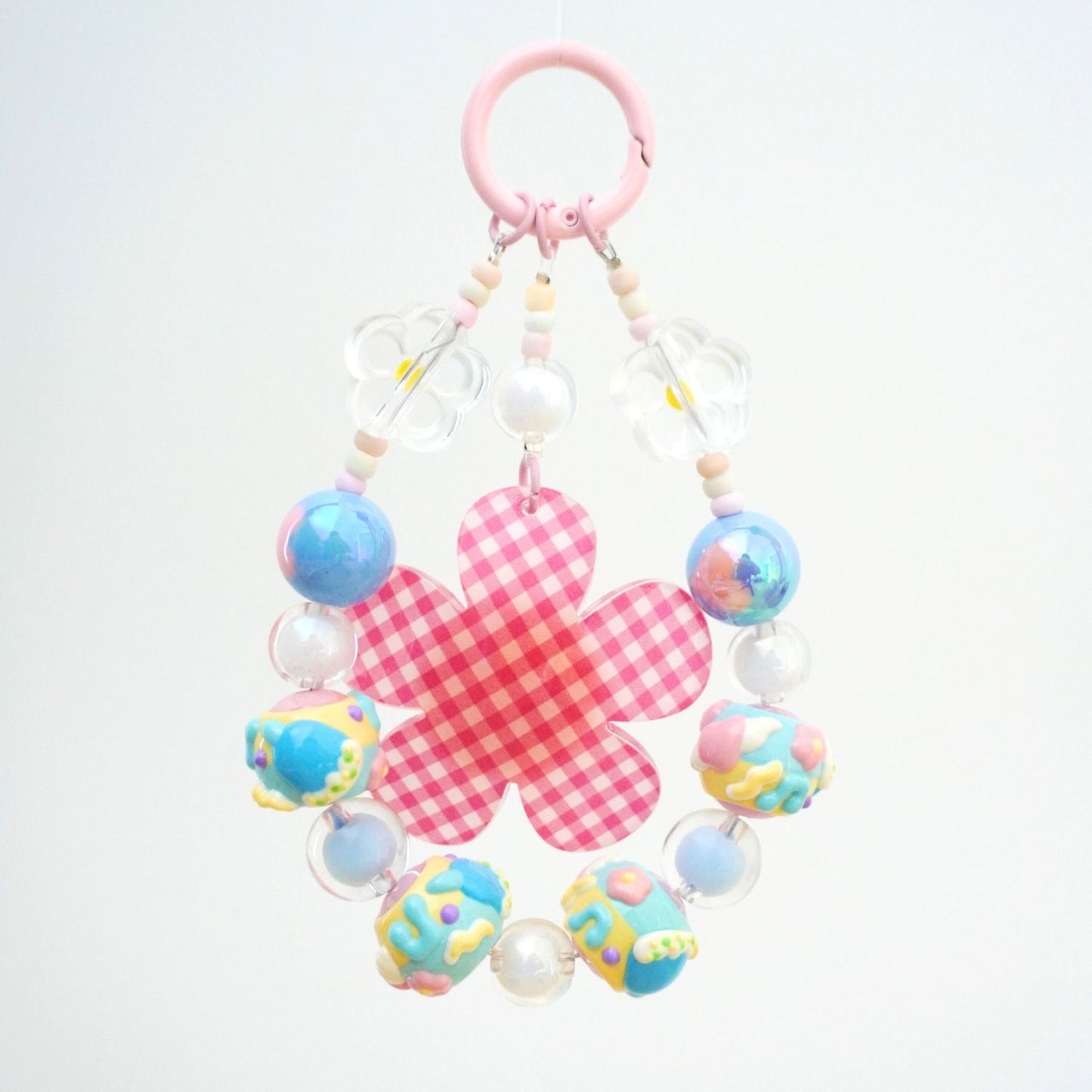 Mermaid Cutie Checkerbloom Beaded Charm